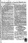Kentish Weekly Post or Canterbury Journal Wed 23 Jul 1740 Page 1
