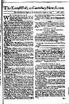 Kentish Weekly Post or Canterbury Journal Wed 20 Aug 1740 Page 1