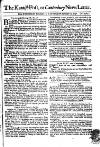 Kentish Weekly Post or Canterbury Journal Sat 13 Sep 1740 Page 1