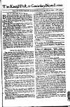 Kentish Weekly Post or Canterbury Journal Wed 17 Sep 1740 Page 1