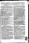 Kentish Weekly Post or Canterbury Journal Wed 22 Oct 1740 Page 1