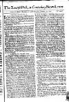 Kentish Weekly Post or Canterbury Journal Wed 19 Nov 1740 Page 1