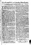 Kentish Weekly Post or Canterbury Journal Sat 22 Nov 1740 Page 1