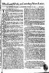 Kentish Weekly Post or Canterbury Journal Wed 26 Nov 1740 Page 1