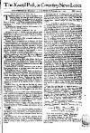 Kentish Weekly Post or Canterbury Journal Sat 20 Dec 1740 Page 1