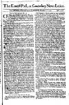 Kentish Weekly Post or Canterbury Journal Wed 24 Dec 1740 Page 1