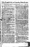 Kentish Weekly Post or Canterbury Journal Wed 31 Dec 1740 Page 1