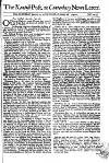 Kentish Weekly Post or Canterbury Journal Wed 28 Jan 1741 Page 1