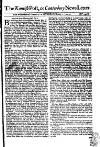 Kentish Weekly Post or Canterbury Journal Sat 07 Feb 1741 Page 1