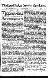 Kentish Weekly Post or Canterbury Journal Wed 11 Feb 1741 Page 1