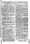 Kentish Weekly Post or Canterbury Journal Wed 25 Mar 1741 Page 1