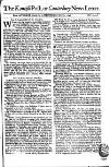 Kentish Weekly Post or Canterbury Journal Wed 01 Apr 1741 Page 1
