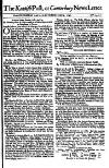 Kentish Weekly Post or Canterbury Journal Sat 04 Apr 1741 Page 1