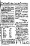 Kentish Weekly Post or Canterbury Journal Wed 20 May 1741 Page 1