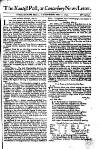 Kentish Weekly Post or Canterbury Journal Wed 27 May 1741 Page 1