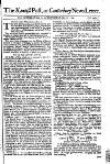 Kentish Weekly Post or Canterbury Journal Wed 17 Jun 1741 Page 1