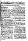 Kentish Weekly Post or Canterbury Journal Sat 20 Jun 1741 Page 1