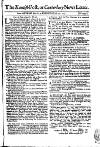 Kentish Weekly Post or Canterbury Journal Wed 22 Jul 1741 Page 1