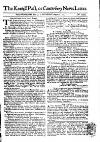 Kentish Weekly Post or Canterbury Journal Sat 01 Aug 1741 Page 1