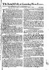 Kentish Weekly Post or Canterbury Journal Wed 12 Aug 1741 Page 1