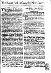 Kentish Weekly Post or Canterbury Journal Sat 22 Aug 1741 Page 1