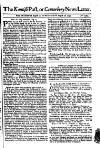 Kentish Weekly Post or Canterbury Journal Wed 26 Aug 1741 Page 1