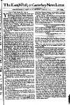 Kentish Weekly Post or Canterbury Journal Sat 29 Aug 1741 Page 1
