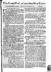 Kentish Weekly Post or Canterbury Journal Sat 05 Sep 1741 Page 1