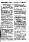 Kentish Weekly Post or Canterbury Journal Wed 16 Sep 1741 Page 1