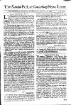 Kentish Weekly Post or Canterbury Journal Wed 18 Nov 1741 Page 1