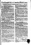 Kentish Weekly Post or Canterbury Journal Wed 09 Dec 1741 Page 1