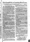 Kentish Weekly Post or Canterbury Journal Sat 19 Dec 1741 Page 1