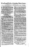 Kentish Weekly Post or Canterbury Journal Sat 29 Jan 1743 Page 1