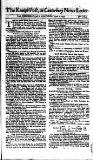 Kentish Weekly Post or Canterbury Journal Sat 09 Apr 1743 Page 1