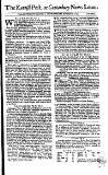 Kentish Weekly Post or Canterbury Journal Wed 07 Sep 1743 Page 1
