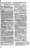 Kentish Weekly Post or Canterbury Journal Wed 09 Nov 1743 Page 1
