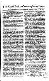 Kentish Weekly Post or Canterbury Journal Wed 20 Feb 1745 Page 1