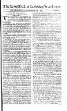 Kentish Weekly Post or Canterbury Journal Wed 05 Jun 1745 Page 1