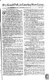 Kentish Weekly Post or Canterbury Journal Sat 08 Jun 1745 Page 1