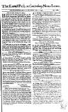 Kentish Weekly Post or Canterbury Journal Sat 13 Jul 1745 Page 1