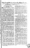 Kentish Weekly Post or Canterbury Journal Wed 24 Jul 1745 Page 1