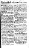 Kentish Weekly Post or Canterbury Journal Sat 07 Sep 1745 Page 1