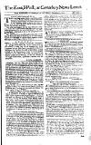 Kentish Weekly Post or Canterbury Journal Sat 02 Nov 1745 Page 1