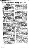 Kentish Weekly Post or Canterbury Journal Sat 28 Dec 1745 Page 1
