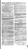 Kentish Weekly Post or Canterbury Journal Sat 15 Feb 1746 Page 1