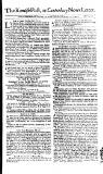 Kentish Weekly Post or Canterbury Journal Sat 22 Feb 1746 Page 1