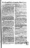 Kentish Weekly Post or Canterbury Journal Sat 10 May 1746 Page 1
