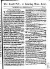 Kentish Weekly Post or Canterbury Journal Wed 09 Jul 1746 Page 1