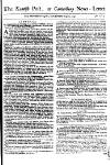 Kentish Weekly Post or Canterbury Journal Sat 09 Aug 1746 Page 1