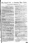 Kentish Weekly Post or Canterbury Journal Wed 11 Mar 1747 Page 1